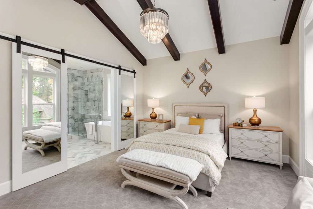 Master bedroom in luxury home